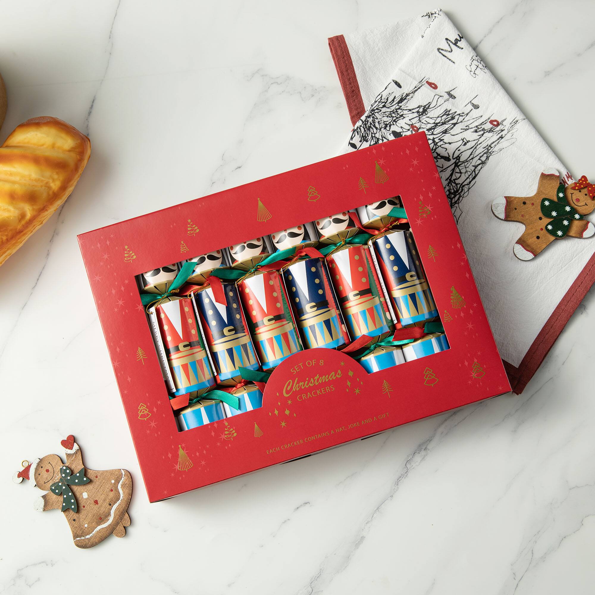 Glitzhome® 10" Christmas Nutcracker Party Cracker with Gift Contents, 8ct.